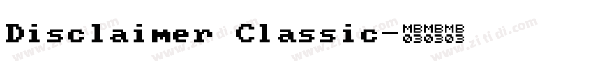 Disclaimer Classic字体转换
